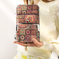 Miniatyrbild 3 av 4: Etui - AVIZAR - Trippel Ficka - Mandala Motiv - Flerfärgad - Ekologiskt ansvarig Flerfärgad