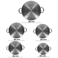Pikkukuva 2 / 5: Marmitit - Cheffinger - 20/24/26/28/30 cm - Inox - Kiinteät Kahvat - Lasikannet Transparent