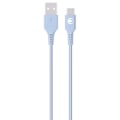 Miniatyrbillede 3 af 5: USB-A til USB-C kabel - BigBen - 1,2m - FastCharge 15W - 3A - Nylon Vævet Blå