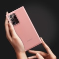 Pikkukuva 4 / 4: Kotelo Samsung Galaxy Note 20 Ultra Soft Touch silikonikuori alkuperäinen vaaleanpunainen