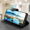 Miniatyrbillede 4 af 4: Smartphone cover - AVIZAR - Samsung Galaxy S10 - Wallet case - Silicone gel - Video stand Svart