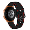 Miniatyrbillede 1 af 5: Armbånd til Galaxy Watch 5/5 Pro/4 Silikonesøm Tofarvet sort/rød