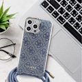 Miniatyrbillede 5 af 6: Coque til iPhone 16 - Guess Crossbody Cord 4G Print (GUHCP16SHC4SEK) - Sort