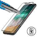Miniatyrbild 3 av 4: Skyddsfilm - AVIZAR - iPhone X / XS - Härdat glas - Ultrabeständig - 3D-effekt Svart
