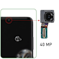 Miniatyrbillede 3 af 4: Frontkamera - AVIZAR - Samsung Galaxy S20 Ultra - 40MP - Sort - 100% Ny Svart