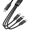 Miniatyrbillede 2 af 5: USB-C til Lightning-kabel - LINQ - 1,2 m - 60W hurtig opladning - USB-C og Lightning-kompatibel - Sort Svart