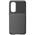 Miniatyrbillede 2 af 6: Blødt etui - AVIZAR - Samsung Galaxy S23 FE - stribet design - skridsikker - Sort Svart