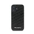 Miniatyrbillede 4 af 6: Coque matelassée PU til iPhone 16 med luksuriøst design fra Karl Lagerfeld i sort Svart