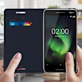 Miniatyrbillede 3 af 4: Nokia 2.1 Folio Case Kortholder Stand Funktion Filp Cover Midnight Blue