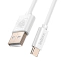 Pikkukuva 1 / 5: USB-kaapeli USB C -lataus ja synkronointi 1m Inkax Valkoinen Vit