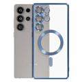 Miniatyrbillede 2 af 6: Coque MagSafe til Samsung Galaxy S25 Ultra Silikone Kontur Krom Lys Blå Blå