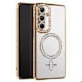 Pikkukuva 1 / 5: Coque Diamant pour Samsung Galaxy A56 MagSafe Contour Strass Dorée Gul