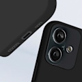 Miniatyrbild 3 av 5: Fodral till iPhone 16 - AVIZAR - Soft Touch Mat Flexibel Silikon - Svart - Förstärkt skydd Svart