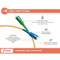 Miniatyrbild 2 av 4: Kabel Fiberoptisk SC/APC Hane/Hane Free Monomode 2m Kraft Blå Grön