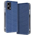 Miniatyrbillede 1 af 5: Etui til Motorola Moto G35 Klap Kortholder og Videostativ Blå Nat Blå