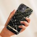 Miniatyrbillede 3 af 5: Cover til iPhone 12 Mini Marbled Luxury Ultra tynd Port Laurent Marble iDeal of Sweden Sort / Guld