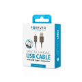 Miniatyrbillede 2 af 2: Forever USB-A til USB-C 1A 1M opladnings- og dataoverførselskabel Sort Svart