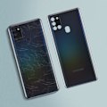 Pikkukuva 3 / 4: Samsung Galaxy A21s Akun suojus Alkuperäinen Samsung Taka Etu Sininen