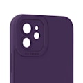 Miniatyrbillede 2 af 6: Etui til iPhone 12 - AVIZAR - Mat Silikone - Forstærket kamerabeskyttelse - Mørk lilla Lila