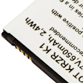 Miniatyrbillede 3 af 3: Erstatningsbatteri til Motorola KRZR K1 Li-ion 3,7V 650mAh 2,4Wh