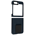Miniatyrbillede 2 af 5: Etui til Samsung Galaxy Z Flip 5 - AVIZAR - Klassisk stativ - Foldbart støtteben - Midnatsblå Blå