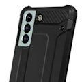 Pikkukuva 4 / 5: Suojakuori - AVIZAR - Defender II - Iskunkestävä - Relief-muotoilu - Samsung Galaxy S21 FE Svart