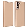 Miniatyrbillede 1 af 4: Étui Porte-kort - Dux Ducis - Samsung Galaxy S21 Plus - Øko-læder - Video-støtte - Magnetisk klap Rosa