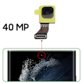 Miniatyrbild 3 av 4: Frontkamera - AVIZAR - Samsung Galaxy S22 Ultra - 40MP Selfie Sensor - Svart Svart