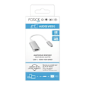 Miniatyrbillede 3 af 4: USB-C til HDMI-adapter - FORCE POWER - Høj hastighed - 4K Ultra HD - Plug & Play - Hvid