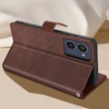 Miniatyrbillede 3 af 5: Etui til HMD Pulse Pro - AVIZAR - Lanyard Klap Støtte Tegnebog - Brun - Semi-stiv - Glat kastanj