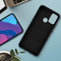 Miniatyrbillede 4 af 4: Beskyttelsescover - AVIZAR - Honor 9A - Semi-hårdt silicium - Soft Touch-finish - Sort Svart