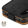 Miniatyrbild 4 av 5: Fodral till Samsung Galaxy Xcover Pro - AVIZAR - Vertical Flip - Svart - Fullt skydd - Korthållare Svart