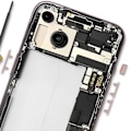 Pikkukuva 4 / 4: Virta-, äänenvoimakkuus- ja äänetön painike iPhone 15 ja 15 Plus Pinkki - AVIZAR - Laadukas varaosa Rosa