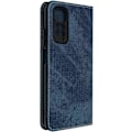 Miniatyrbillede 2 af 5: AVIZAR etui til Xiaomi Redmi Note 11 og Note 11s - Denimstof - Kortholder og videounderstøttelse - Blå Blå