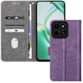 Miniatyrbillede 2 af 5: Etui til Honor 200 Smart Brushed Effect tegnebog og stativ lilla Lila