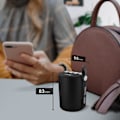 Miniatyrbild 4 av 4: Trådlös Bluetooth Högtalare - LinQ - Svart - FM Radio - Flerfärgad LED - 3W Svart