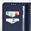 Miniatyrbillede 3 af 5: Etui til Motorola Moto G35 Pung Læder Saffiano Fancy Blå / Rød Röd