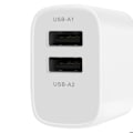 Miniatyrbillede 3 af 5: Lader til stikkontakt med dobbelt USB 10,5 W kompakt format LinQ hvid Vit