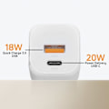 Miniatyrbild 3 av 6: GaN² Sektorladdare 20W USB C + USB Kompaktformat Xtorm Vit Vit