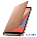 Miniatyrbillede 2 af 4: Housse - Samsung - Galaxy A7 2018 - Flip Etui - Tegnebog - Gul Guld Gult guld