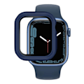 Miniatyrbild 3 av 4: Enkay hårt skyddsfodral för Apple Watch Series 7 (45 mm) - Blå soft-touch finish Blå