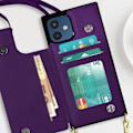 Pikkukuva 4 / 4: Coque Cordon - Violet - iPhone 12 Mini - Multifunktio - Iskunkestävä Suoja - Irrotettava Hihna Lila