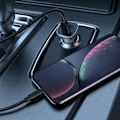 Miniatyrbillede 4 af 6: USB-kabel til USB-C 2A Kompatibel med Android Auto og Apple Carplay 0.5m Sort Svart