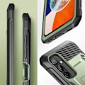 Pikkukuva 4 / 5: Vihreä kotelo Samsung A14 5G Iskunkestävälle Kickstand tukivyöklipsille, Supcase Grön