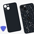 Miniatyrbillede 4 af 4: Udskiftningsglas bagpå til iPhone 13 Black Svart