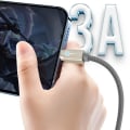 Pikkukuva 3 / 6: LinQ 3A USB-kaapeli iPhonelle Vahvistettu suojus 1,2 m LinQ Grey
