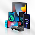 Miniatyrbillede 4 af 5: Forcell USB-C Biloplader 20W Strømforsyning Hurtig opladning Carbon Black