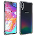 Miniatyrbillede 1 af 4: Beskyttelsespakke - AVIZAR - Galaxy A70 - Blødt etui - 9H hærdet glasfilm - 360° beskyttelse Klar vit