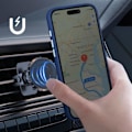 Miniatyrbild 4 av 5: Fodral för iPhone 16 Plus AVIZAR - Metal Ring Video Support - Midnight Blue Blå