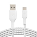 Miniatyrbild 2 av 5: Kabel USB till USB-C 18W Flätad Nylon 2m Charge and Synchro Belkin vit